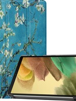 LUQ LUQ Samsung Galaxy Tab A7 Lite Hoesje - Witte Bloesem