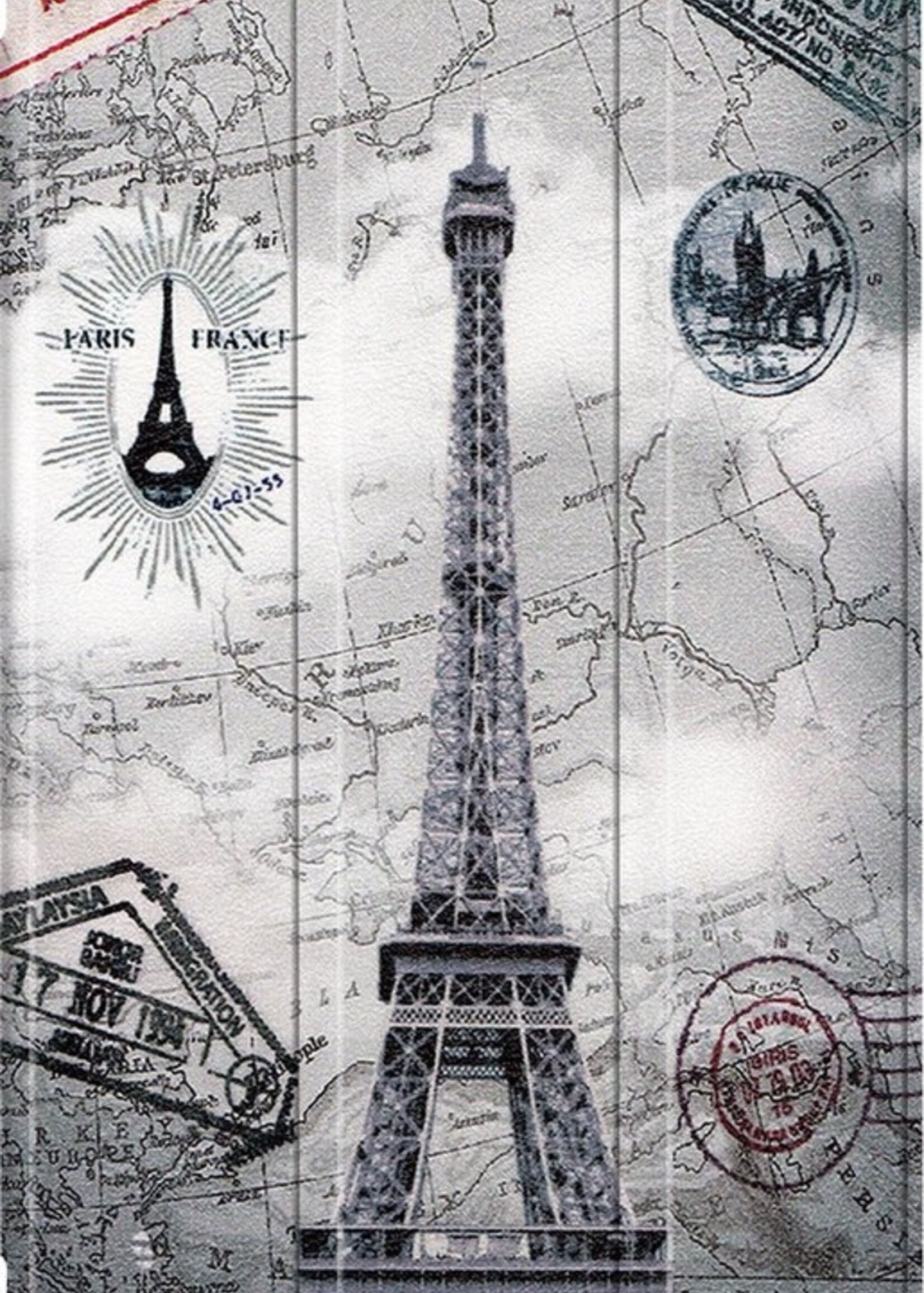 LUQ Hoes Geschikt voor Samsung Galaxy Tab A7 Lite Hoes Luxe Hoesje Book Case - Hoesje Geschikt voor Samsung Tab A7 Lite Hoes Cover - Eiffeltoren