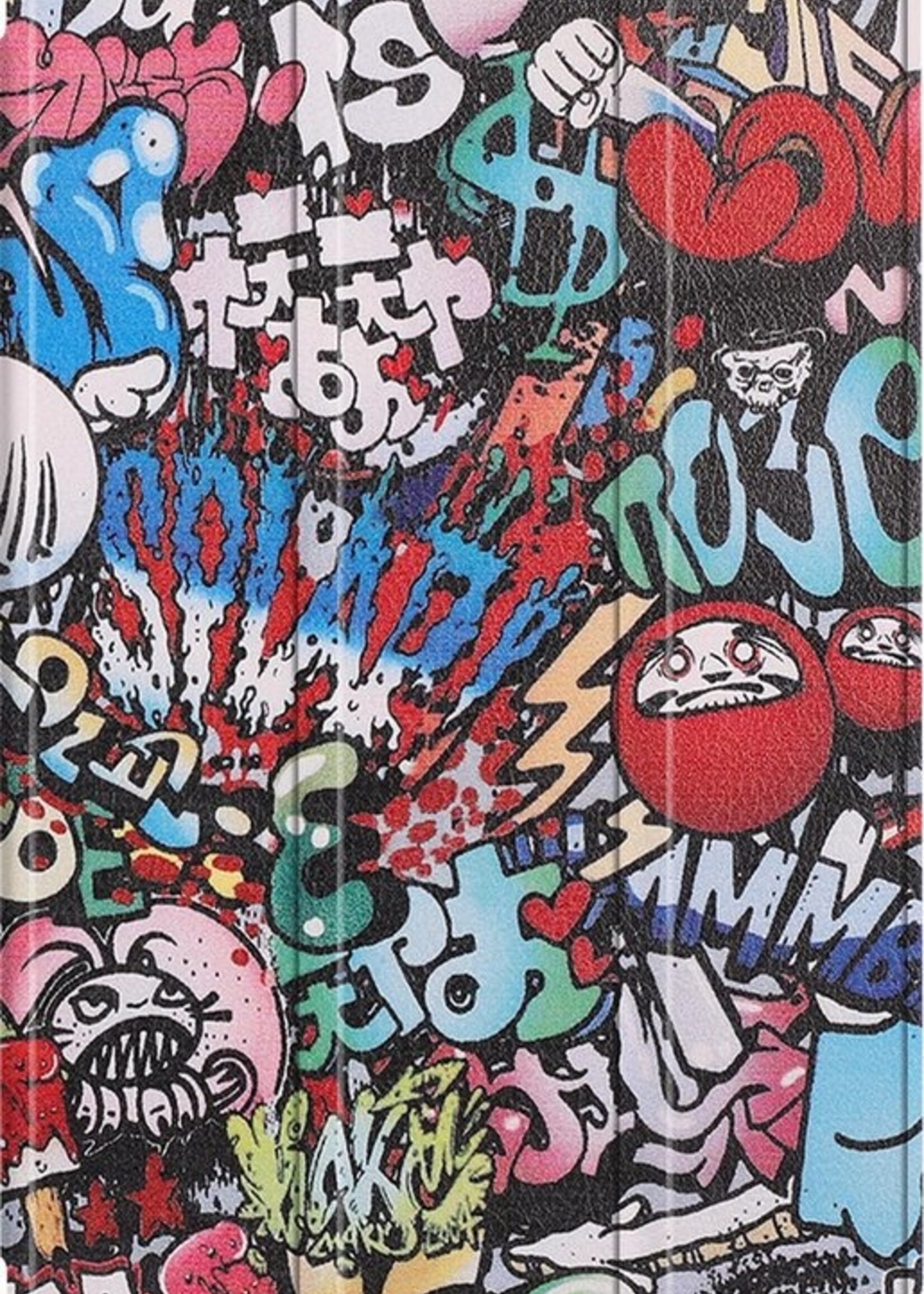 LUQ Hoes Geschikt voor Samsung Galaxy Tab A7 Lite Hoes Luxe Hoesje Book Case - Hoesje Geschikt voor Samsung Tab A7 Lite Hoes Cover - Graffity