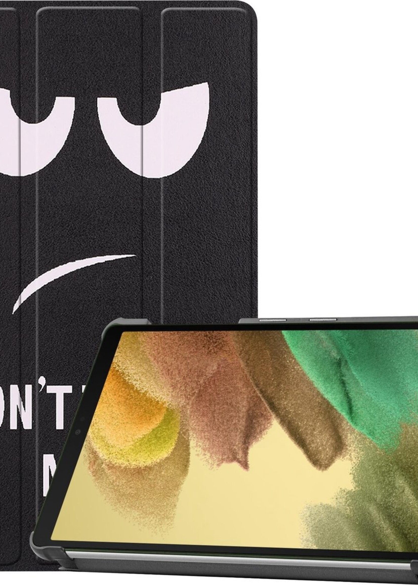LUQ Hoes Geschikt voor Samsung Galaxy Tab A7 Lite Hoes Luxe Hoesje Book Case - Hoesje Geschikt voor Samsung Tab A7 Lite Hoes Cover - Don't Touch Me