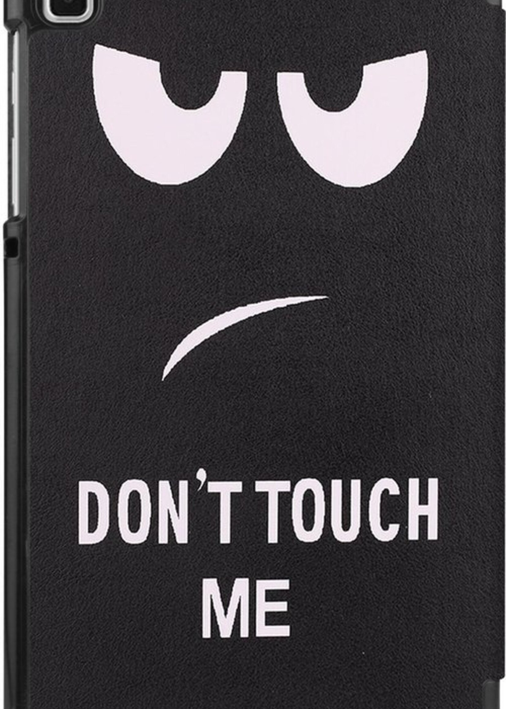LUQ Hoes Geschikt voor Samsung Galaxy Tab A7 Lite Hoes Luxe Hoesje Book Case - Hoesje Geschikt voor Samsung Tab A7 Lite Hoes Cover - Don't Touch Me
