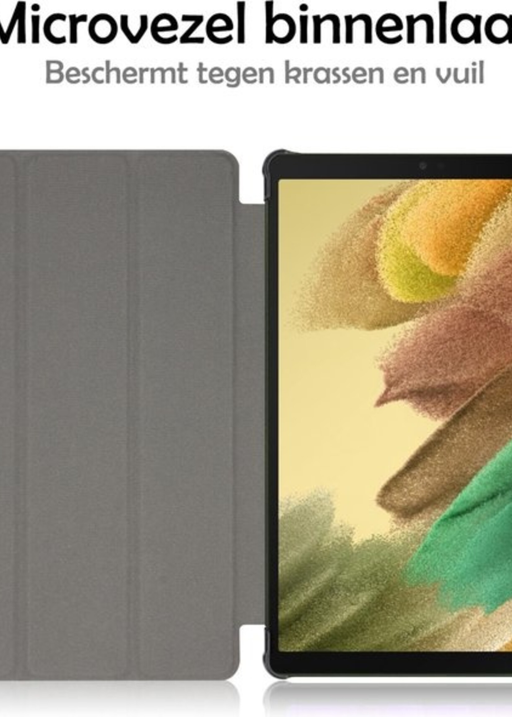 LUQ Hoes Geschikt voor Samsung Galaxy Tab A7 Lite Hoes Luxe Hoesje Book Case - Hoesje Geschikt voor Samsung Tab A7 Lite Hoes Cover - Don't Touch Me