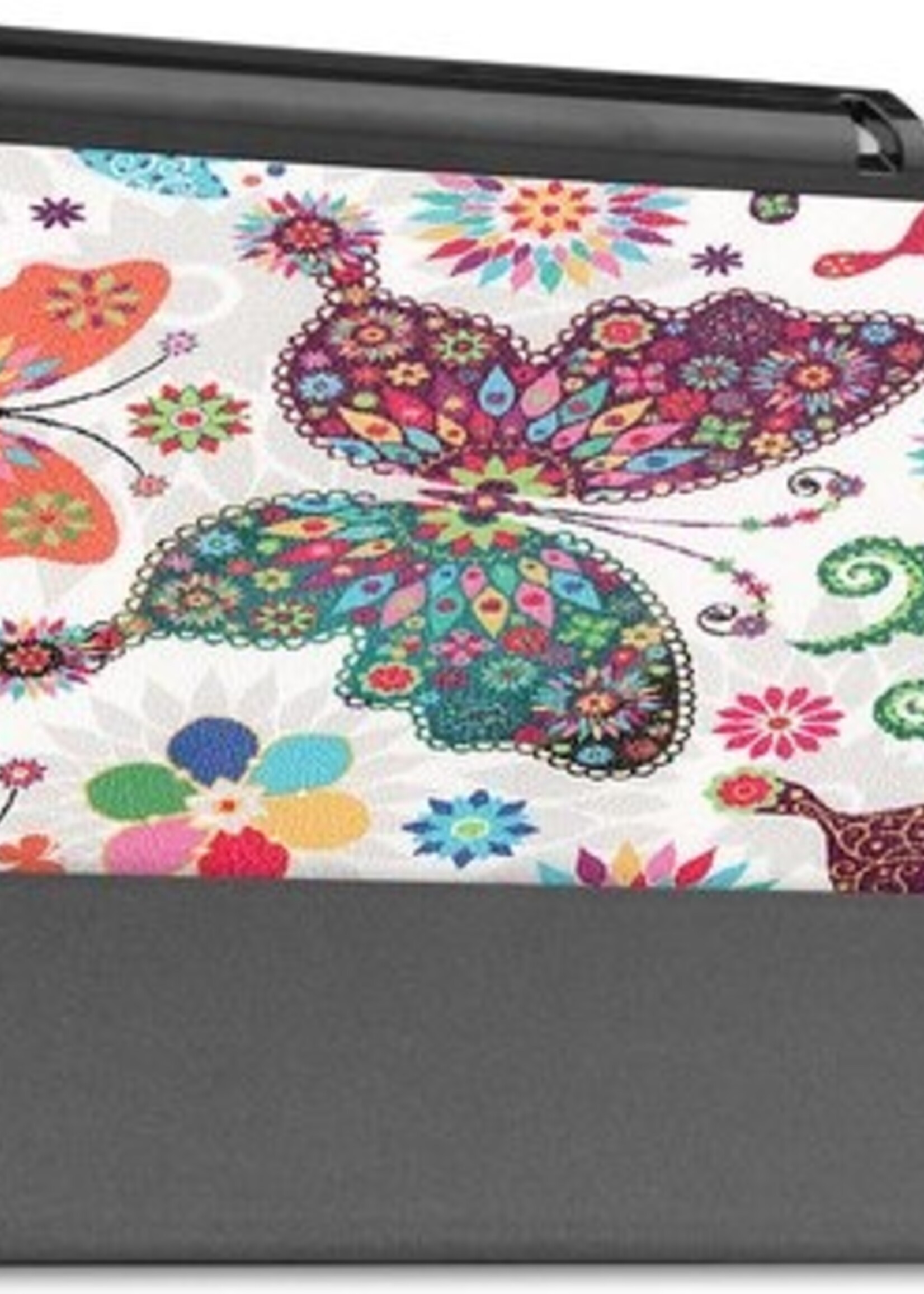 LUQ Hoes Geschikt voor Samsung Galaxy Tab A7 Lite Hoes Luxe Hoesje Book Case - Hoesje Geschikt voor Samsung Tab A7 Lite Hoes Cover - Vlinders