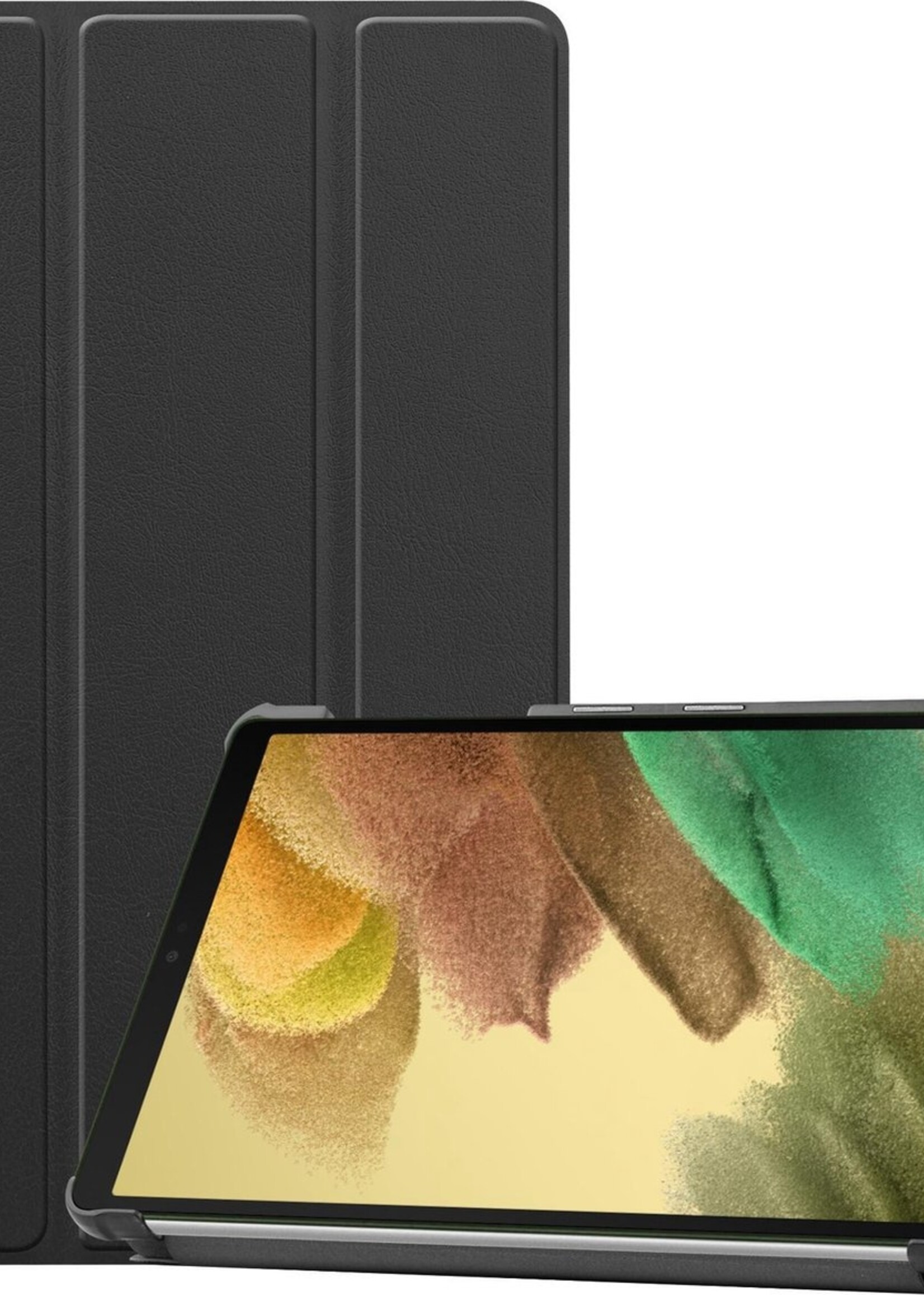 LUQ Hoes Geschikt voor Samsung Galaxy Tab A7 Lite Hoes Luxe Hoesje Book Case - Hoesje Geschikt voor Samsung Tab A7 Lite Hoes Cover - Zwart