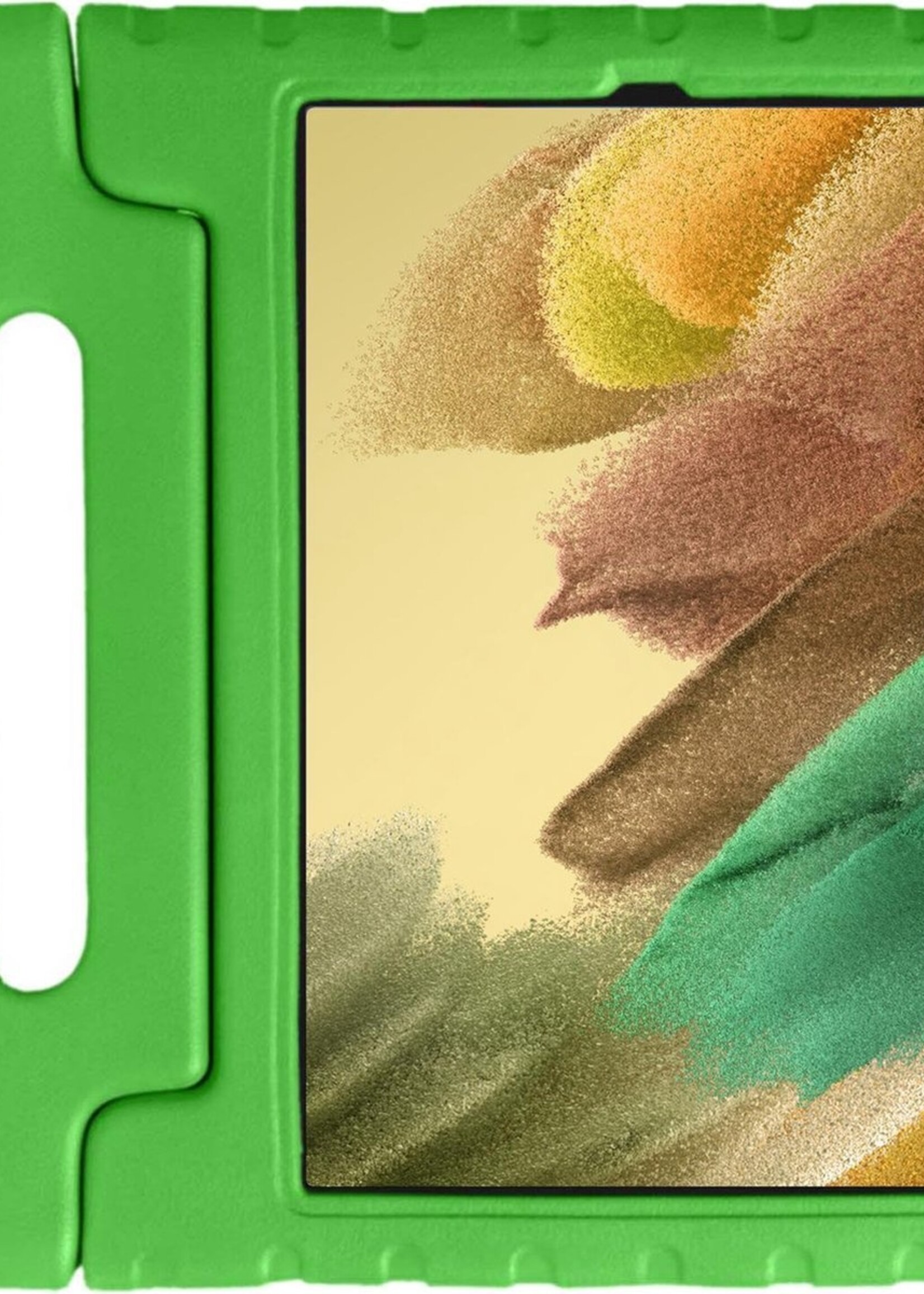 LUQ Hoes Geschikt voor Samsung Galaxy Tab A7 Lite Hoes Kinder Hoesje Kids Case Kinderhoes Shockproof - Hoesje Geschikt voor Samsung Tab A7 Lite Hoesje Kidscase - Groen