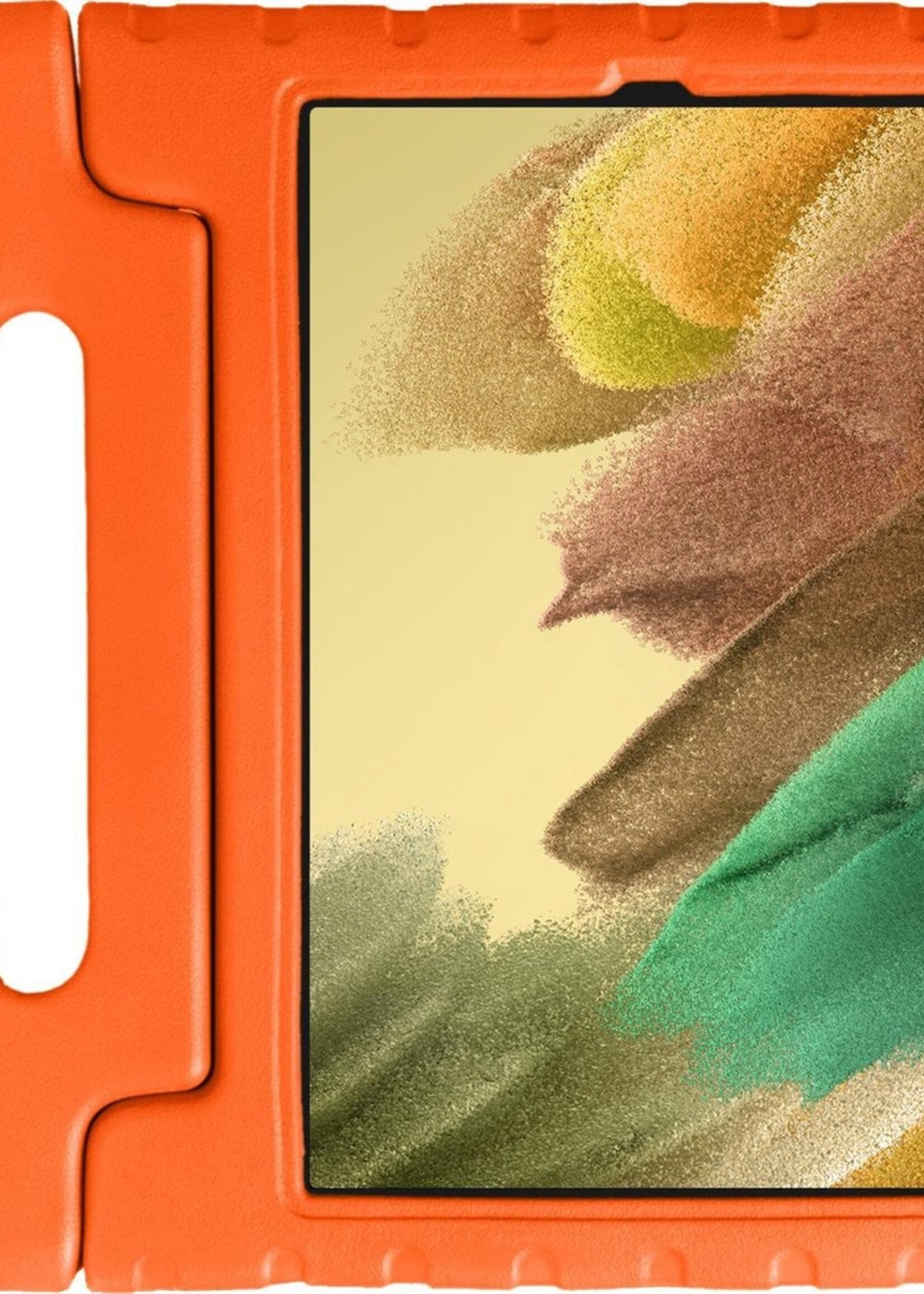 LUQ Hoes Geschikt voor Samsung Galaxy Tab A7 Lite Hoes Kinder Hoesje Kids Case Kinderhoes Shockproof - Hoesje Geschikt voor Samsung Tab A7 Lite Hoesje Kidscase - Oranje