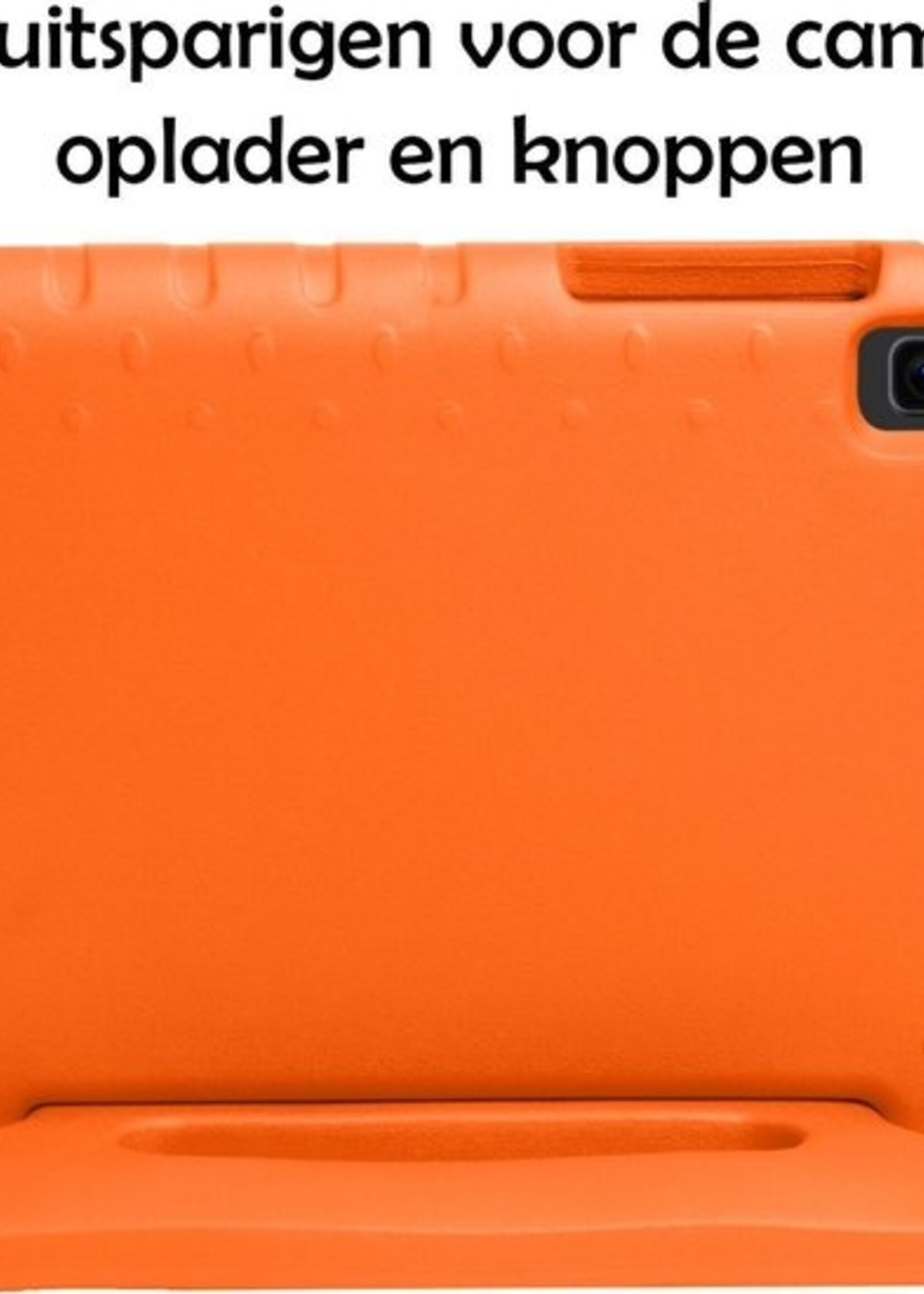 LUQ Hoes Geschikt voor Samsung Galaxy Tab A7 Lite Hoes Kinder Hoesje Kids Case Kinderhoes Shockproof - Hoesje Geschikt voor Samsung Tab A7 Lite Hoesje Kidscase - Oranje