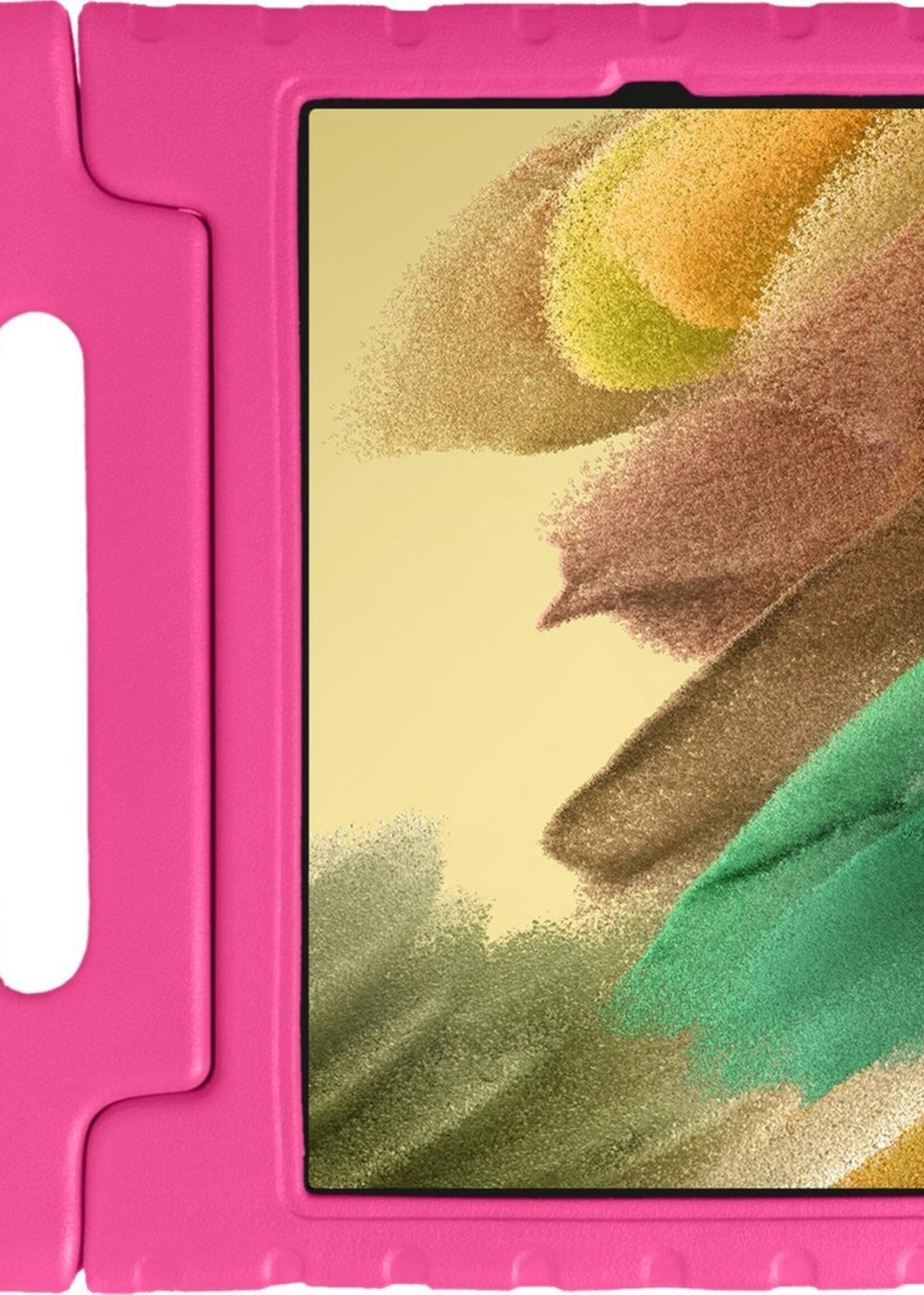 LUQ Hoes Geschikt voor Samsung Galaxy Tab A7 Lite Hoes Kinder Hoesje Kids Case Kinderhoes Shockproof - Hoesje Geschikt voor Samsung Tab A7 Lite Hoesje Kidscase - Roze
