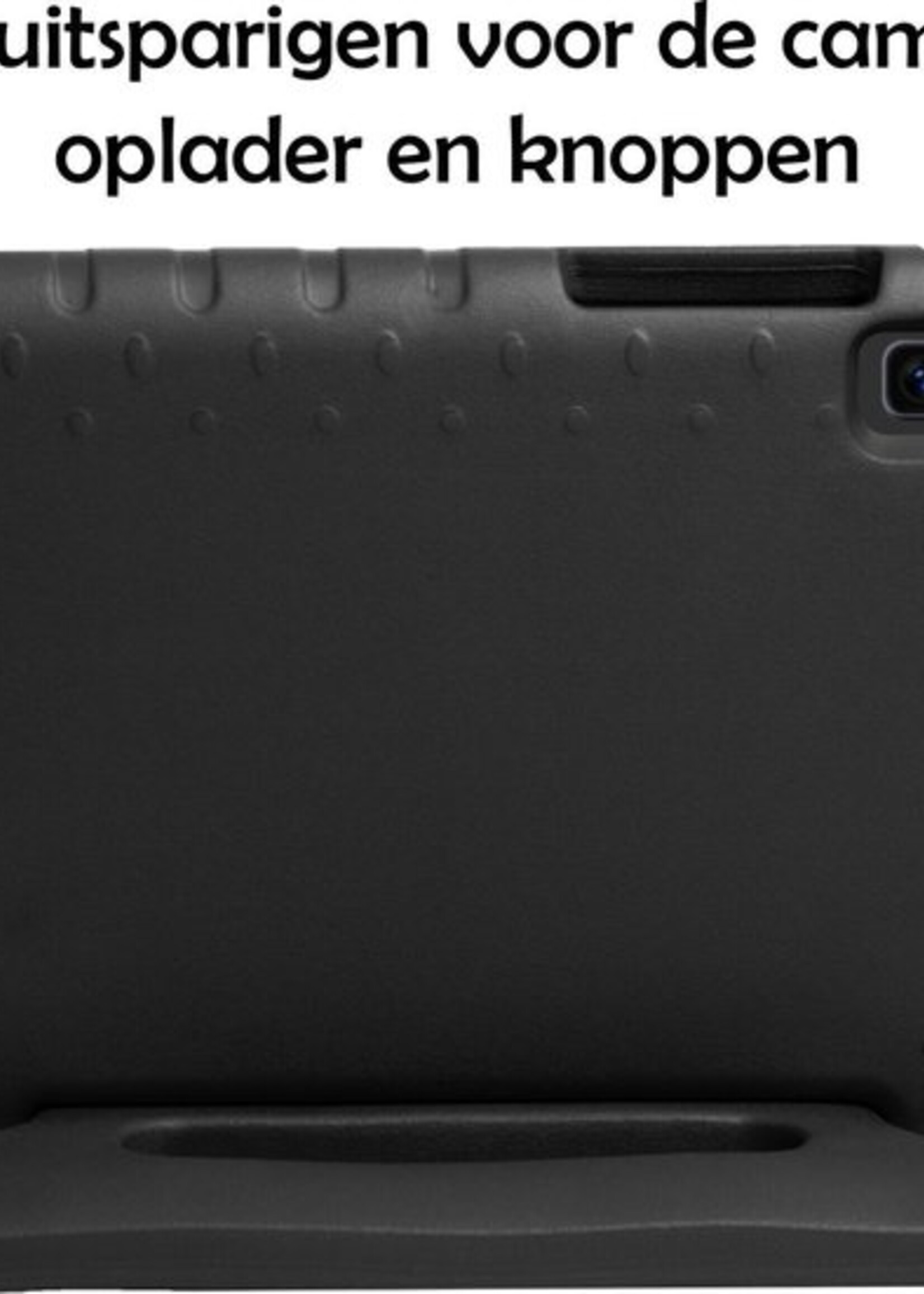 LUQ Hoes Geschikt voor Samsung Galaxy Tab A7 Lite Hoes Kinder Hoesje Kids Case Kinderhoes Shockproof - Hoesje Geschikt voor Samsung Tab A7 Lite Hoesje Kidscase - Zwart