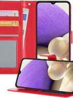 LUQ LUQ Samsung Galaxy A32 4G Hoesje Bookcase - Rood