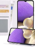 LUQ LUQ Samsung Galaxy A32 4G Hoesje Bookcase - Wit