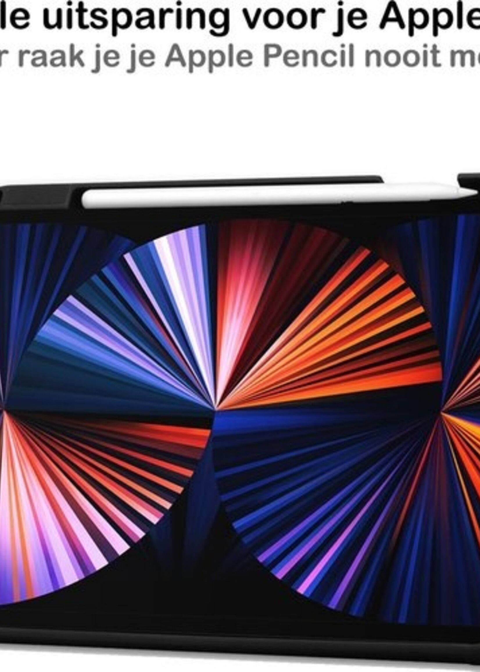 LUQ Hoes Geschikt voor iPad Pro 2021 (11 inch) Hoes Luxe Hoesje Case Met Uitsparing Geschikt voor Apple Pencil - Hoesje Geschikt voor iPad Pro 11 inch (2021) Hoes Cover - Donkerblauw