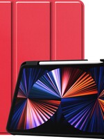 LUQ LUQ iPad Pro 11 inch (2021) Hoesje Met Apple Pencilhouder - Rood