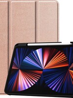 LUQ LUQ iPad Pro 11 inch (2021) Hoesje Met Apple Pencilhouder - Rose Goud