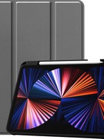 LUQ LUQ iPad Pro 11 inch (2021) Hoesje Met Apple Pencilhouder - Grijs