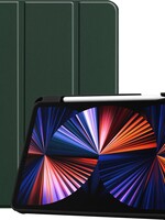 LUQ LUQ iPad Pro 11 inch (2021) Hoesje Met Apple Pencilhouder - Donkergroen