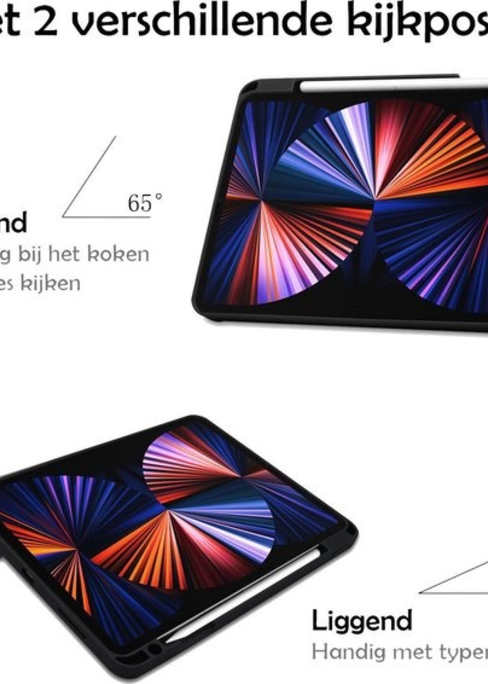 LUQ Hoes Geschikt voor iPad Pro 2021 (11 inch) Hoes Luxe Hoesje Case Met Uitsparing Geschikt voor Apple Pencil - Hoesje Geschikt voor iPad Pro 11 inch (2021) Hoes Cover - Donkergroen