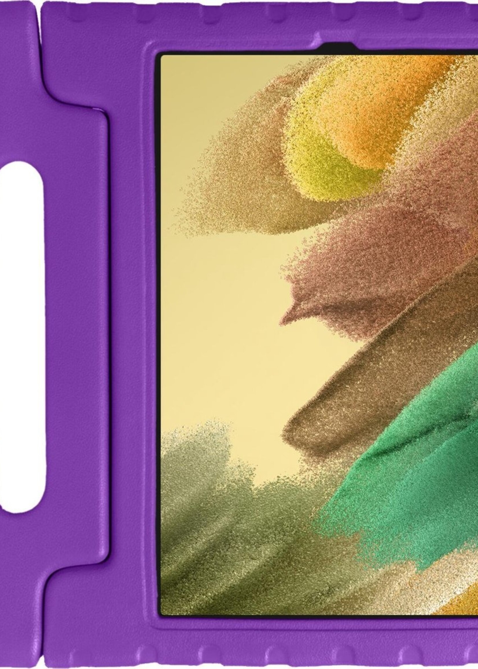 LUQ Hoes Geschikt voor Samsung Galaxy Tab A7 Lite Hoes Kinder Hoesje Kids Case Kinderhoes Shockproof - Hoesje Geschikt voor Samsung Tab A7 Lite Hoesje Kidscase - Paars