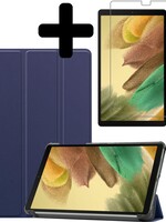 LUQ LUQ Samsung Galaxy Tab A7 Lite Hoesje Met Screenprotector - Donkerblauw