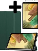 LUQ LUQ Samsung Galaxy Tab A7 Lite Hoesje Met Screenprotector - Donkergroen