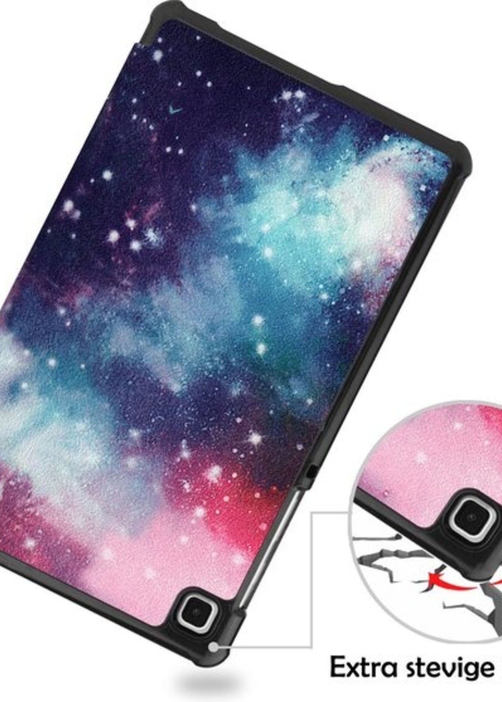 LUQ Hoes Geschikt voor Samsung Galaxy Tab A7 Lite Hoes Luxe Hoesje Book Case Met Screenprotector - Hoesje Geschikt voor Samsung Tab A7 Lite Hoes Cover - Galaxy