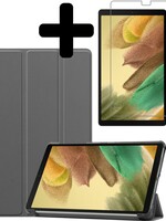 LUQ LUQ Samsung Galaxy Tab A7 Lite Hoesje Met Screenprotector - Grijs