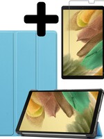 LUQ LUQ Samsung Galaxy Tab A7 Lite Hoesje Met Screenprotector - Lichtblauw