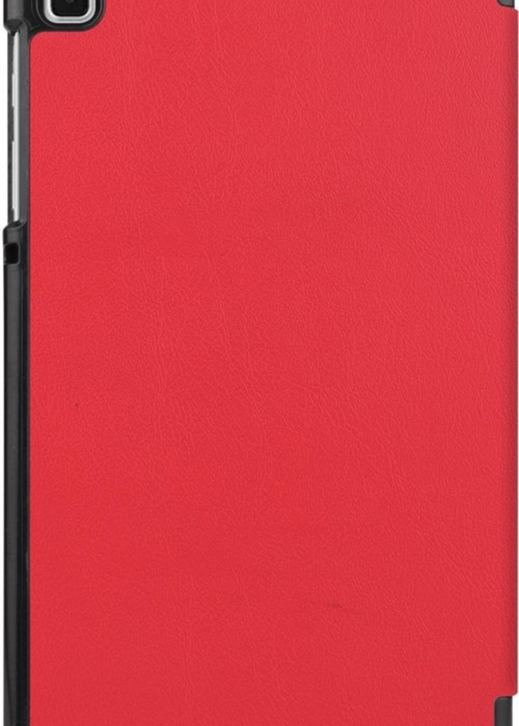 LUQ Hoes Geschikt voor Samsung Galaxy Tab A7 Lite Hoes Luxe Hoesje Book Case Met Screenprotector - Hoesje Geschikt voor Samsung Tab A7 Lite Hoes Cover - Rood