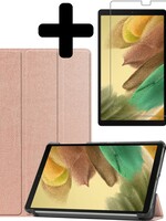 LUQ LUQ Samsung Galaxy Tab A7 Lite Hoesje Met Screenprotector - Rose Goud