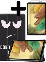 LUQ LUQ Samsung Galaxy Tab A7 Lite Hoesje Met Screenprotector - Don't touch me