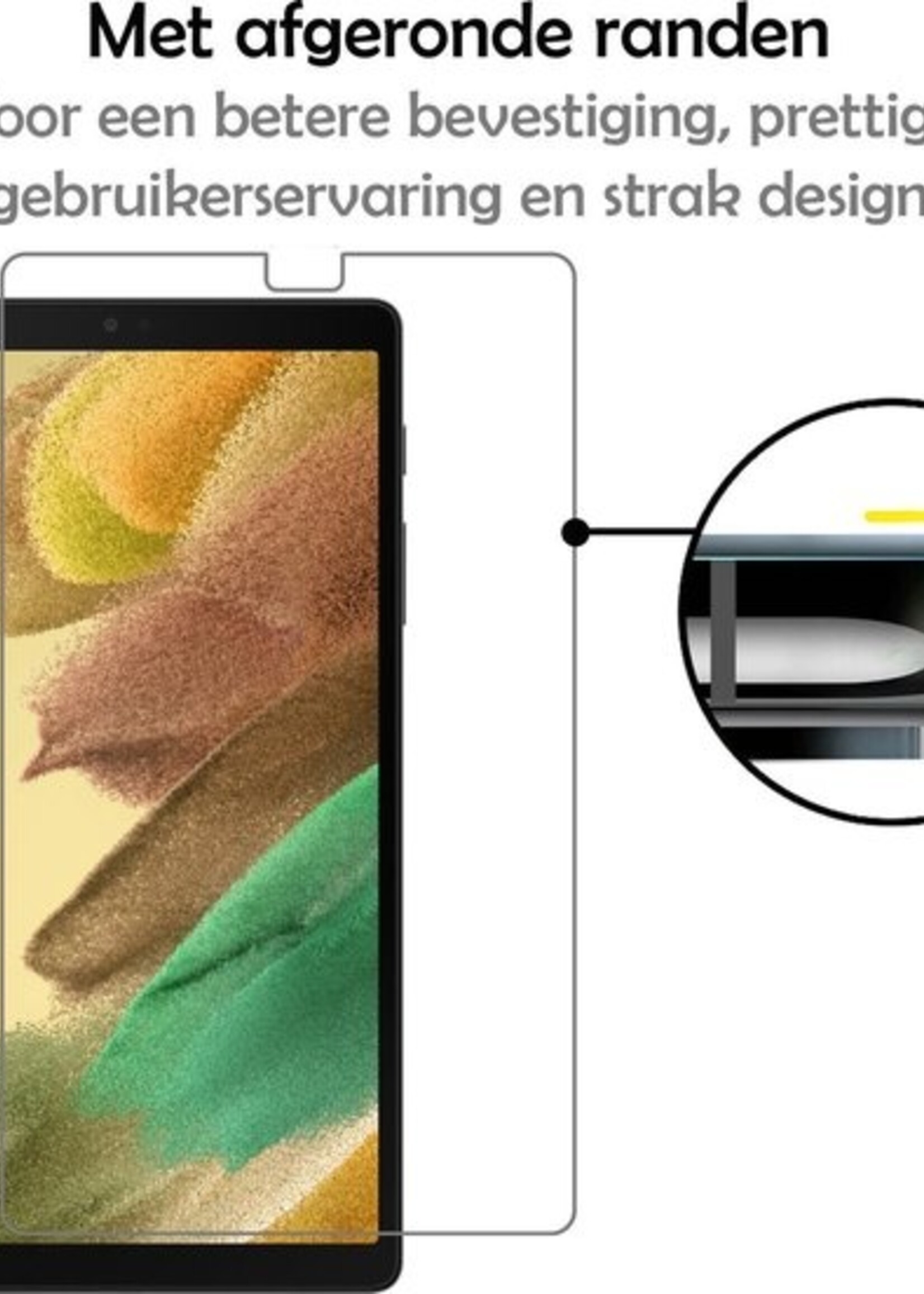 LUQ Hoes Geschikt voor Samsung Galaxy Tab A7 Lite Hoes Luxe Hoesje Book Case Met Screenprotector - Hoesje Geschikt voor Samsung Tab A7 Lite Hoes Cover - Don't Touch Me