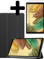 LUQ LUQ Samsung Galaxy Tab A7 Lite Hoesje Met Screenprotector - Zwart