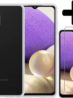 LUQ LUQ Samsung Galaxy A32 4G hoesje siliconen transparant + screenprotector