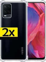 LUQ LUQ 2 PACK - Oppo A54 4G hoesje siliconen shockproof - Transparant