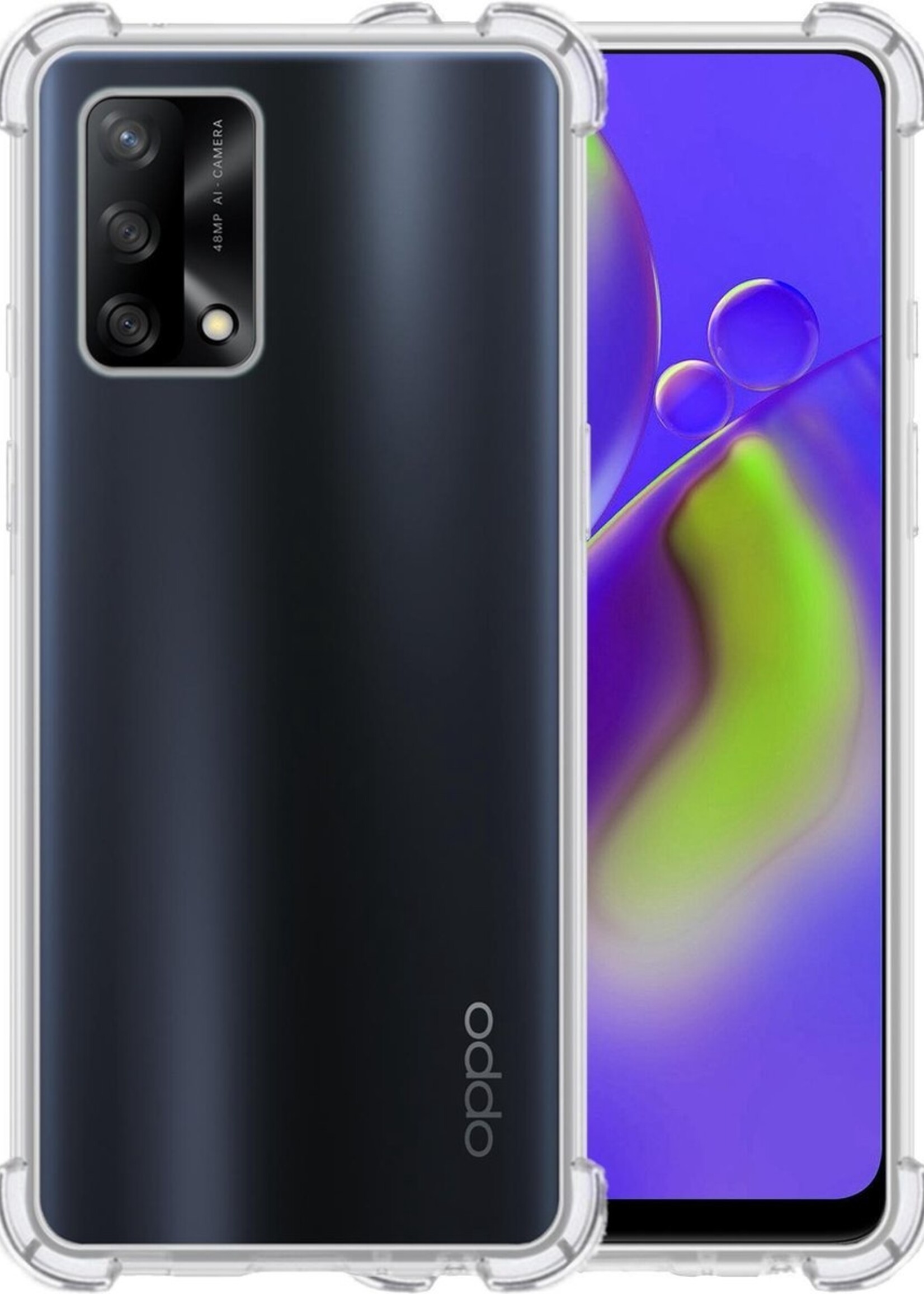 LUQ Hoesje Geschikt voor OPPO A74 4G Hoesje Shockproof Case Siliconen - Hoes Geschikt voor OPPO A74 4G Hoes Cover Siliconen - Transparant