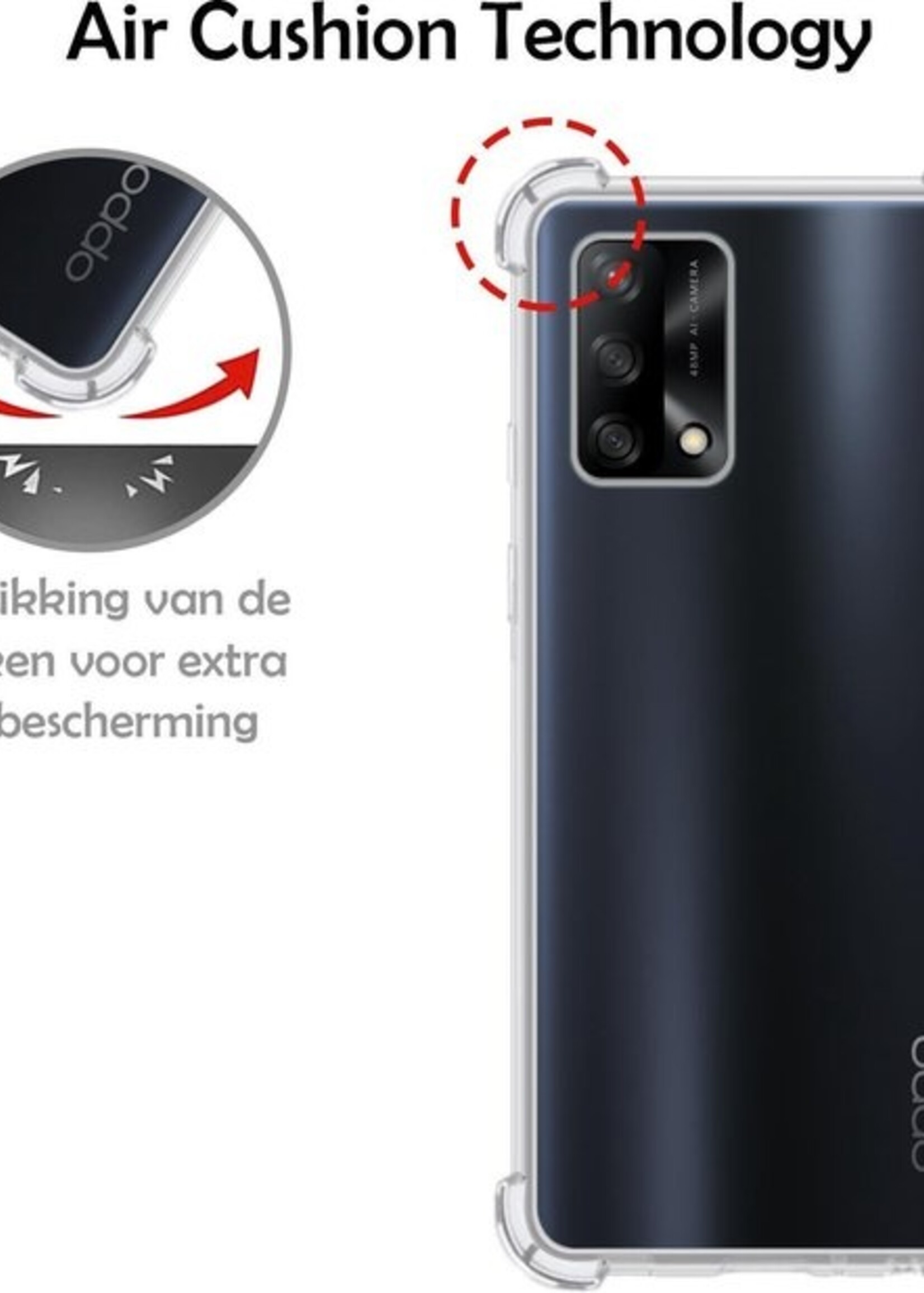 LUQ Hoesje Geschikt voor OPPO A74 4G Hoesje Shockproof Case Siliconen - Hoes Geschikt voor OPPO A74 4G Hoes Cover Siliconen - Transparant