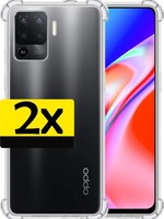 LUQ LUQ 2 PACK - Oppo A94 4G hoesje siliconen shockproof - Transparant