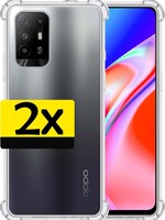 LUQ LUQ 2 PACK - Oppo A94 5G hoesje siliconen shockproof - Transparant
