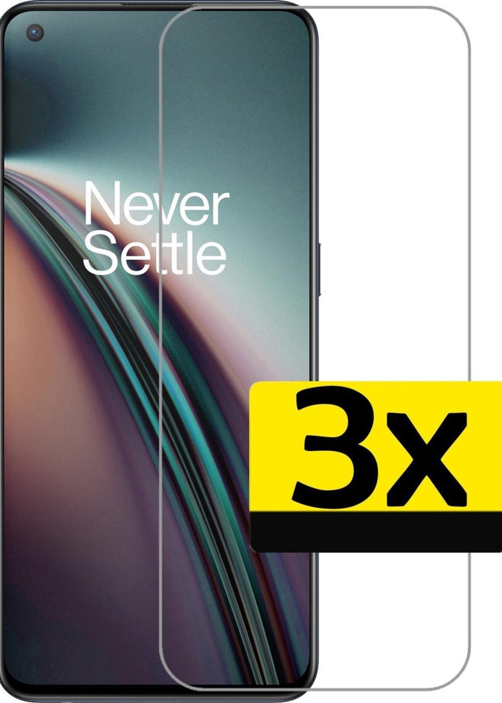 LUQ Screenprotector Geschikt voor OnePlus Nord CE Screenprotector Beschermglas Gehard Glas - Screenprotector Geschikt voor OnePlus Nord CE Screenprotector Glas - 3 Stuks