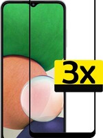 LUQ LUQ Samsung Galaxy A22 5G Screenprotector Full Cover - 3 PACK