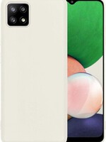 LUQ LUQ Samsung Galaxy A22 5G hoesje siliconen - Wit