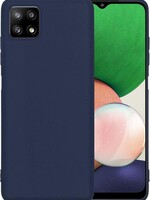 LUQ LUQ Samsung Galaxy A22 5G hoesje siliconen - Donkerblauw