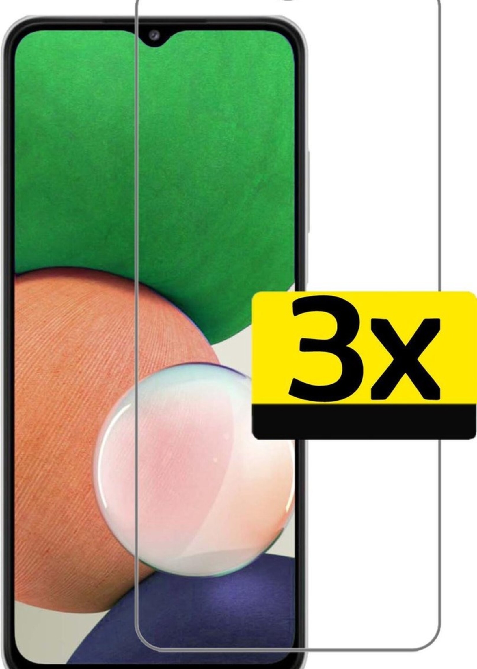 LUQ Screenprotector Geschikt voor Samsung A22 5G Screenprotector Beschermglas Gehard Glas - Screenprotector Geschikt voor Samsung Galaxy A22 5G Screenprotector Glas - 3 Stuks