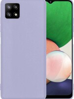 LUQ LUQ Samsung Galaxy A22 5G hoesje siliconen - Lila