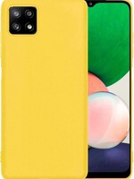 LUQ LUQ Samsung Galaxy A22 5G hoesje siliconen - Geel