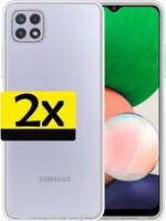 LUQ 2 PACK - LUQ Samsung Galaxy A22 5G hoesje siliconen - Transparant