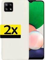 LUQ 2 PACK - LUQ Samsung Galaxy A22 5G hoesje siliconen - Wit