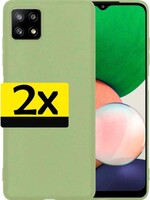 LUQ 2 PACK - LUQ Samsung Galaxy A22 5G hoesje siliconen - Groen