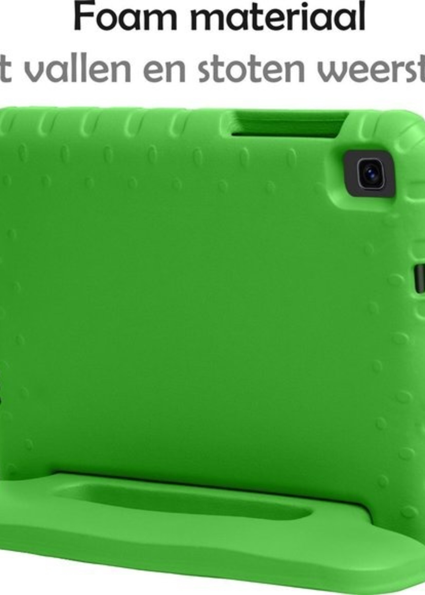 LUQ Hoes Geschikt voor Samsung Galaxy Tab A7 Lite Hoes Kinder Hoesje Kids Case Kinderhoes Shockproof Met Screenprotector - Hoesje Geschikt voor Samsung Tab A7 Lite Hoesje Kidscase - Groen