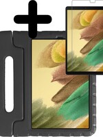 LUQ LUQ Samsung Galaxy Tab A7 Lite (2021) Kinderhoes met screenprotector - Zwart
